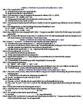 11 Đề thi học kỳ I môn Hóa học Lớp 10